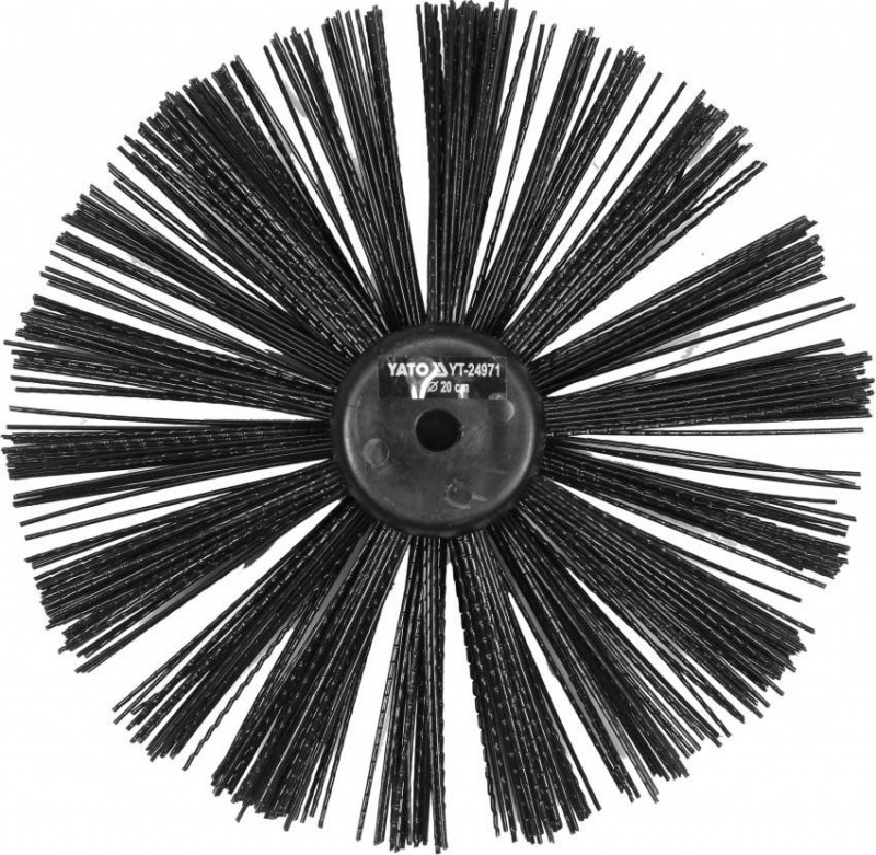 Щітка для очищення каналізації YATO: Ø= 20 см, з нейлону та поліпропіленового ворсу, до YT-24980-YT-24971