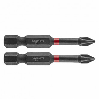 Ударний біт PH1 x 50 мм, 2 шт.-[articul]