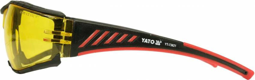 Окуляри захисні YATO відкриті, жовті, з оправою-YT-73621