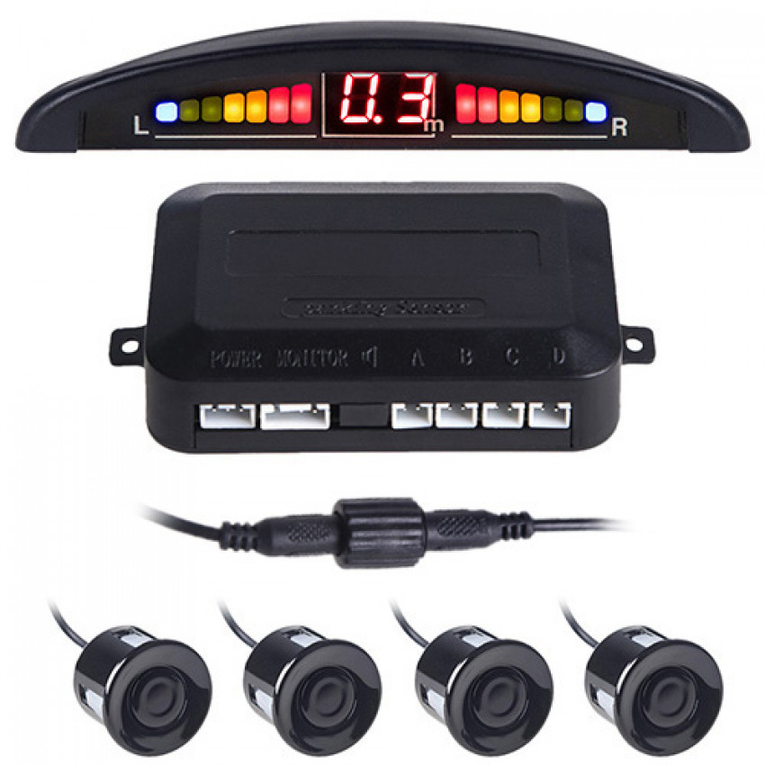Паркувальна система Pulso LP-10140/LED/4 датчики D=22мм/конектор/black PULSO-LP-10140-black
