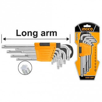 Комплект ключів Torx 9шт. Т10-Т50 INGCO-[articul]