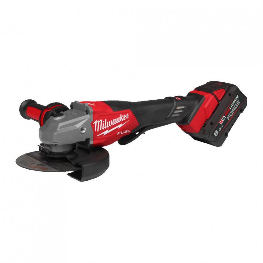 Шліфмашина кутова акумуляторна MILWAUKEE, M18 FHSAG125XPDB2-802X, Ø125мм (зарядний пристрій, 2акум. Х 8 Аг, HDкейс)-4933493418
