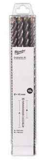 Бур SDS-PLUS 4C Contractor MILWAUKEE, O10х210мм, (10шт)-[articul]