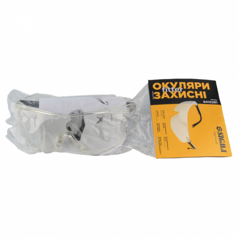 Окуляри захисні Sigma (9410261) Anti-scratch, anti-fog (прозорі)-9410261