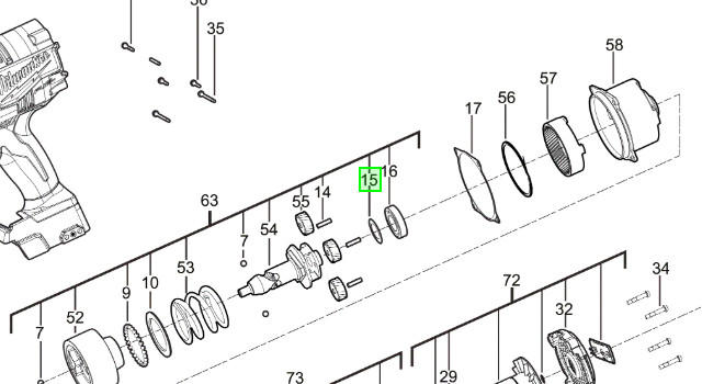 Шайба редуктора гайкокрута MILWAUKEE-4931465317