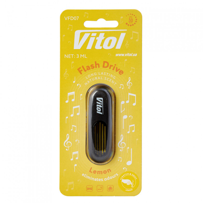 Освіжувач повітря Vitol Flash Drive Lemon-VFD07