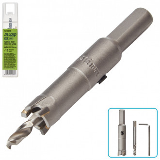 Alloid Base. Свердло корончате твердосплавне по металу 14мм-[articul]