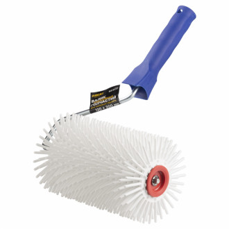 Валик голчастий аераційний для наливної підлоги 120×200мм з ручкою біла голка SIGMA (8313231)-[articul]