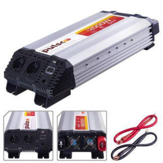 Перетворювач напруги PULSO/IMU-2024/24V-220V/2000W/USB-5VDC2.0A/мод.хвиля/клеми-[articul]