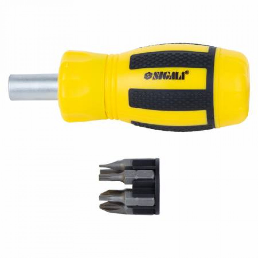 Викрутка з реверсом MINI біти 6шт CrV Sigma (4001811)-4001811
