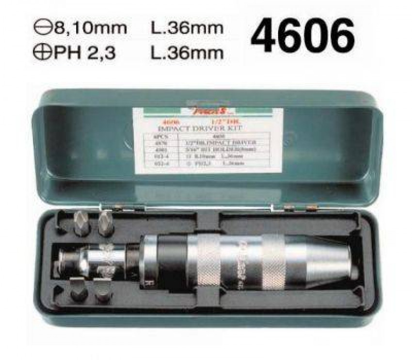 Інструмент HANS. Ударно-поворотна викрутка SL 8,10 мм PH-4606 (20)