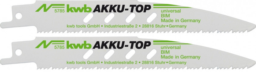 Полотна для шабельної пили, Bi-Metall 150 мм, 2 шт, AKKU TOP KWB (578500)-