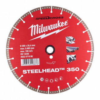 Диск алмазний Steelhead 350 MILWAUKEE, Ø350мм, по металу-[articul]