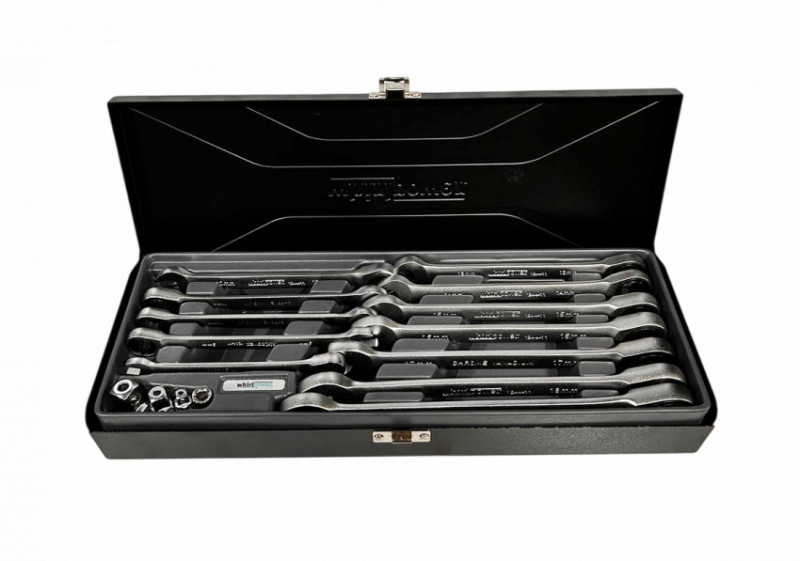 Набір ключів трещіточних 8-19мм 12од. мет.кейс-1244-11-WR09