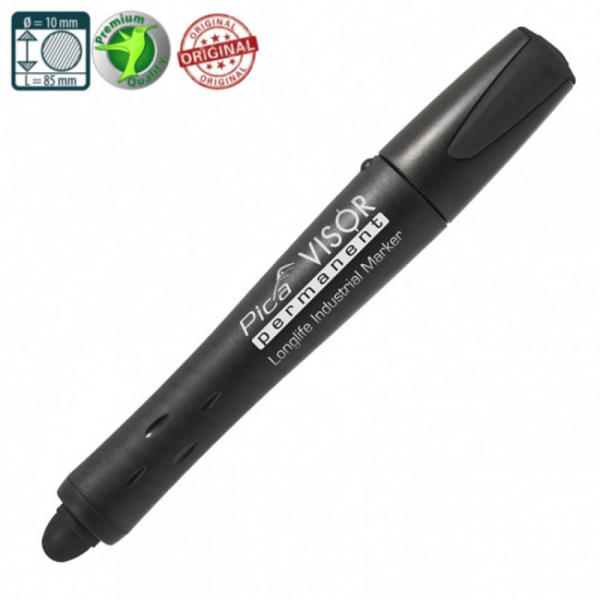 Сухий промисловий маркер PICA VISOR permanent Longlife Industrial Marker 990/46, чорний-990/46