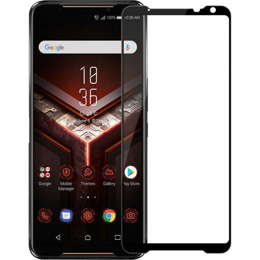 Захисне скло Full screen PowerPlant для Asus ROG Phone 2, Black-GL607433