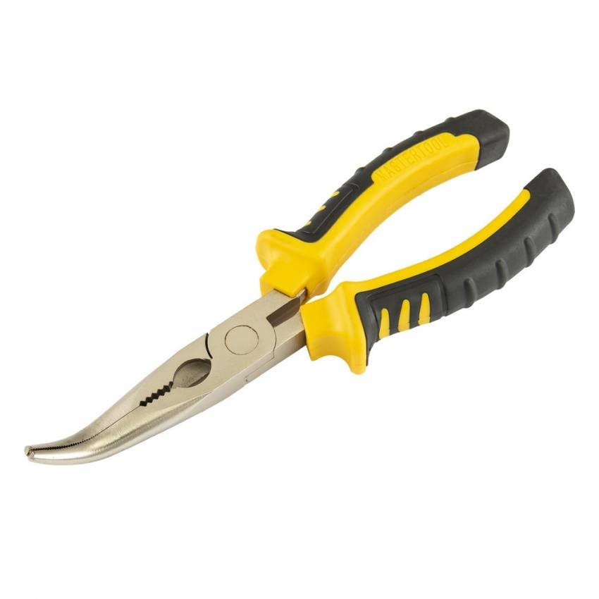 Щипці гнуті MASTERTOOL 180 мм С55 HRC 45~50 23-3180-23-3180