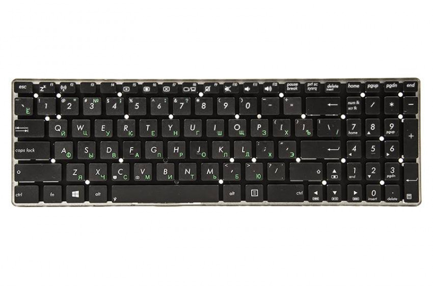Клавіатура для ноутбука ASUS K55, K75A, K75VD чорний, без кадру-KB311293