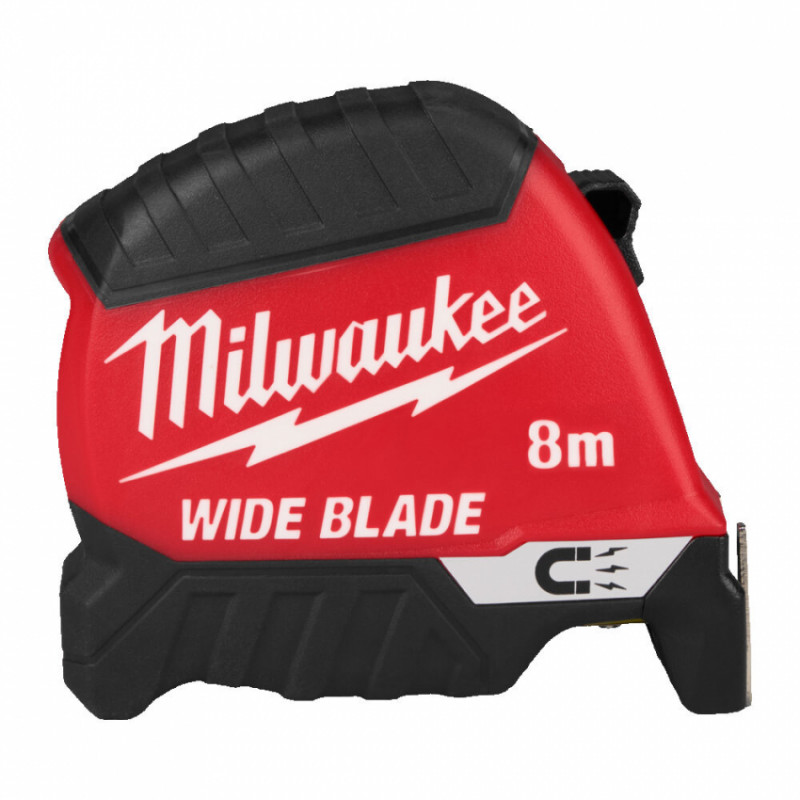 Рулетка магнітна WIDE BLADE MAGNETIC MILWAUKEE (Gen2), (полотно 35мм), 8м-4932499209